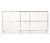 Sideboard Metall »CN3« gross mit 6 Klappenfächern, weiss - Matt weiß